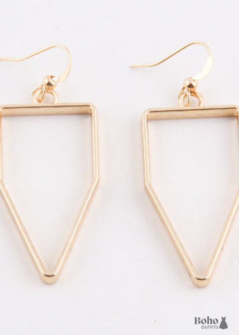 Boho Earrings, RH Dangle Earrings, Heart Loop